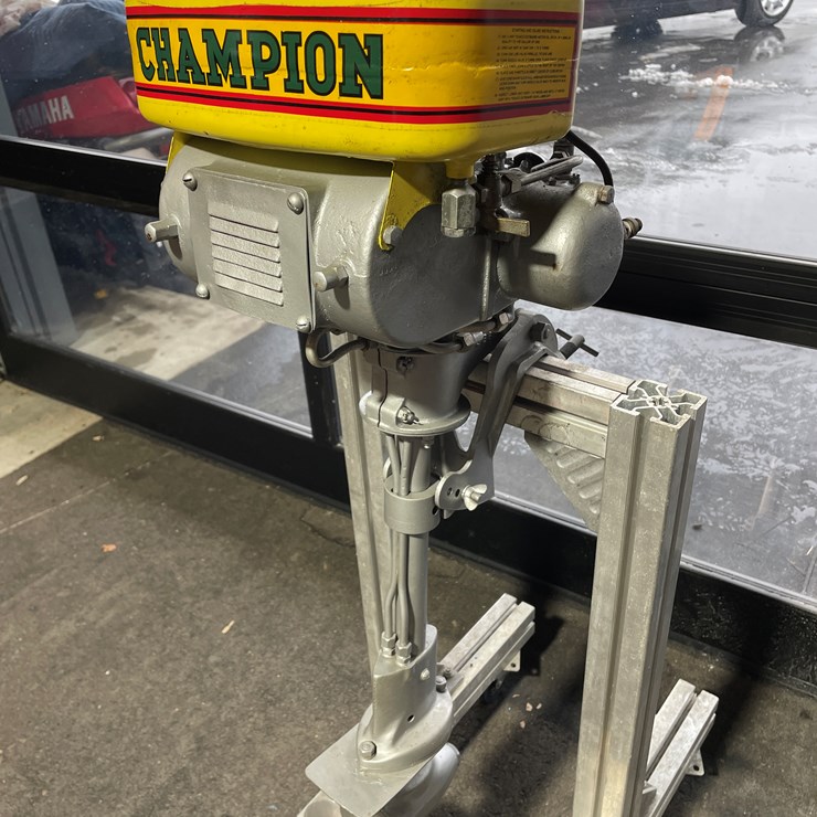#3820 • Champion Vintage Outboard Boat Motor