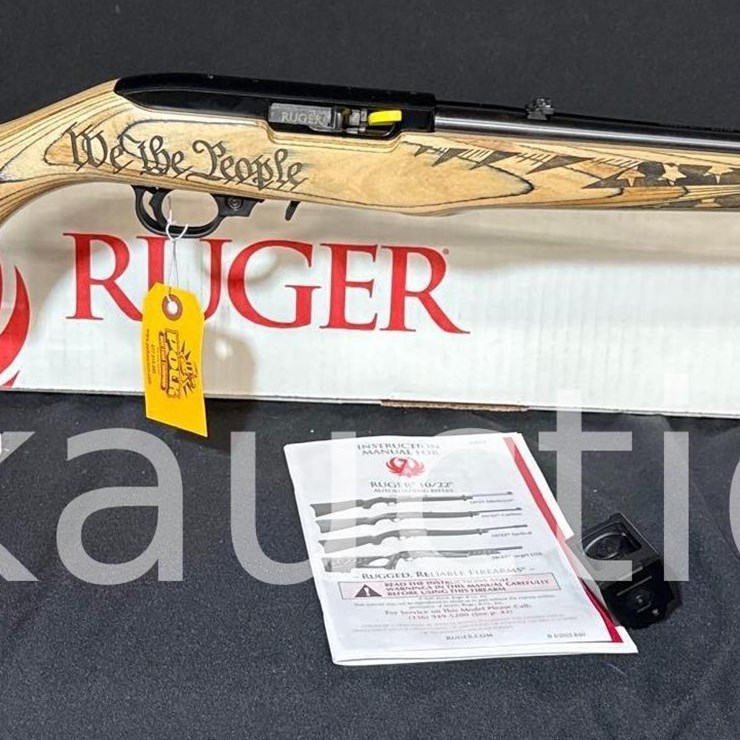 RUGER 10/22 'WE THE PEOPLE' 22 RIFLE (SN# 0028-16447) (1MAG/BOX)