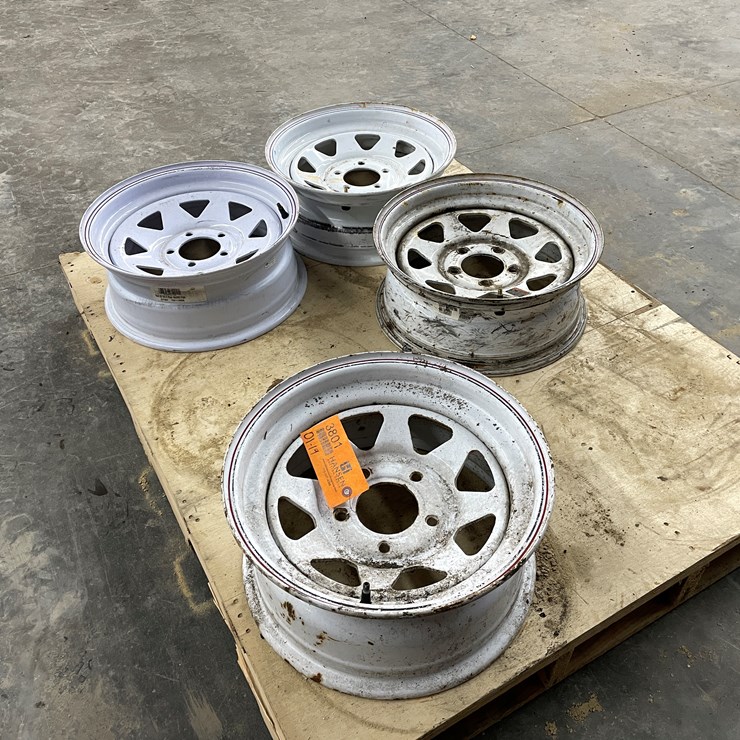 #3801 • (4) 15" Trailer Wheels