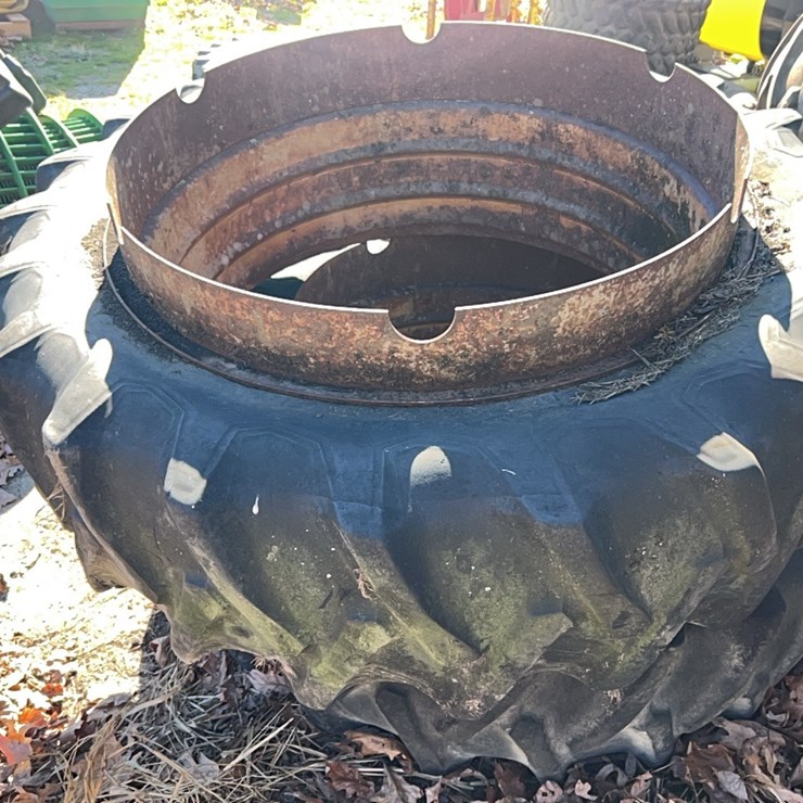 PAIR OF 15x38 CLAMP ON DUAL WHEELS; LOCATED AT 7241 ROXBURY RD, CHARLES CITY, VA, PLEASE CALL 804.837.9940 OR 804.651.4404 WITH QUESTIONS