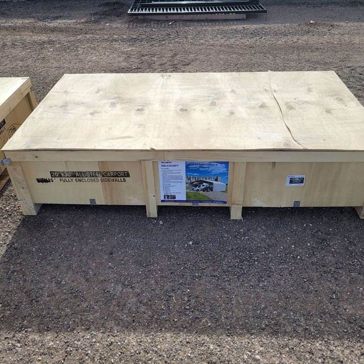 SDLanch 20'x30' All-Steel Carport w/Enclosed Walls