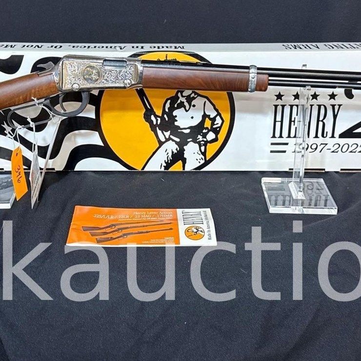 HENRY 25tH ANNIVERSARY 22 LA RIFLE (SN# 1565HENRY25) (BOX)