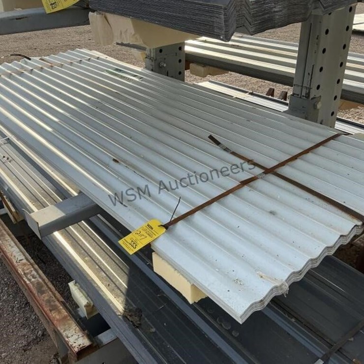 (70) 3FT X 8FT WHITE METAL ROOF WALL PANELS
