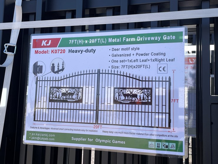 #3854-•-deer-motif-style-driveway-gates-image-1