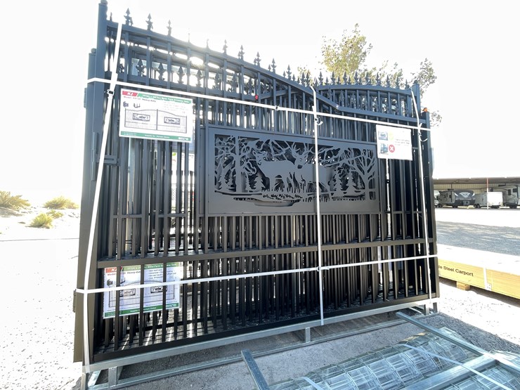 #3857-•-deer-motif-style-driveway-gates-image-2