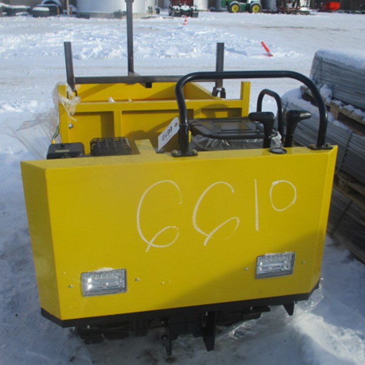 #6610 • Dumper Engine model: RATO Engine power: 9.7KW Transmission model: Guli 15 type Transmission gear: 3+1 in/out gear Track model: 230*72*46 Track material: Engineering rubber track Minimum speed: 4.97miles/h Unload way: Dump and dump bucket