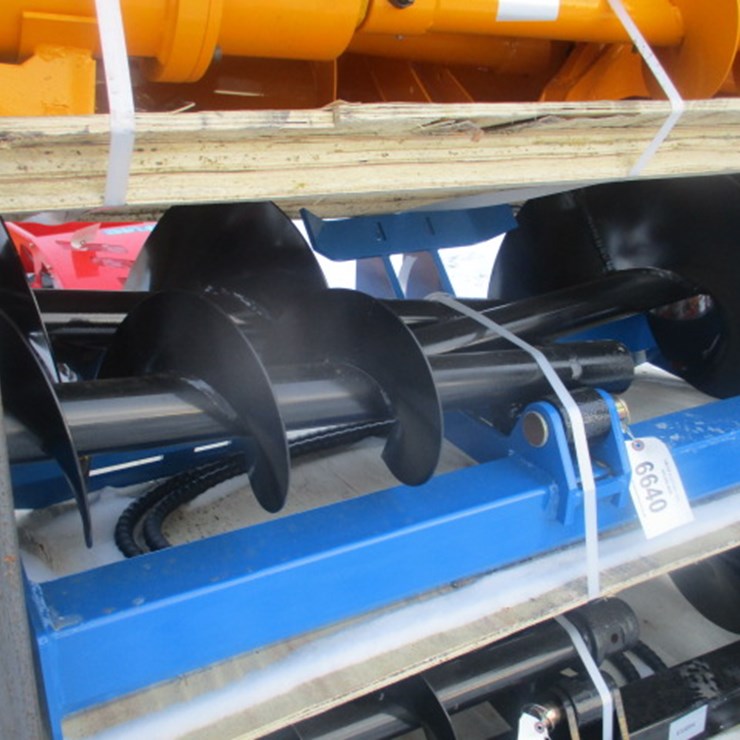 #6640 • skid steer auger and extra rod 8in auger, with 12in/16in auger rod