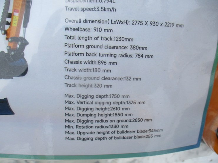 #6597-•-future-ft15-mini-excavator-13.5hp-gas-engine,-rubber-track,16in-digging-bucket,-hydraulic-plumbing,-bulldozer-blade,-manual-thumb-image-7