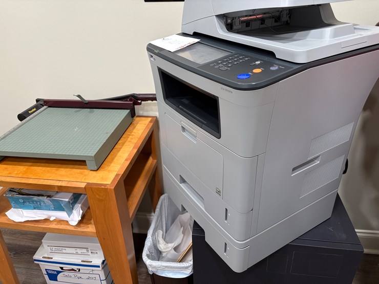 #204-•-samsung-printer-and-paper-cutter-with-table-image-1