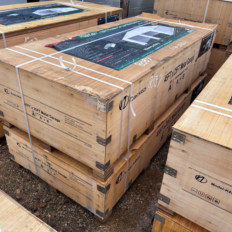 #8037 • DOUBLE GARAGE STEEL BARN SHED