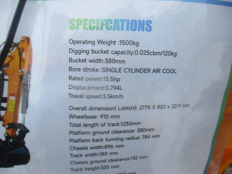 #6597-•-future-ft15-mini-excavator-13.5hp-gas-engine,-rubber-track,16in-digging-bucket,-hydraulic-plumbing,-bulldozer-blade,-manual-thumb-image-6