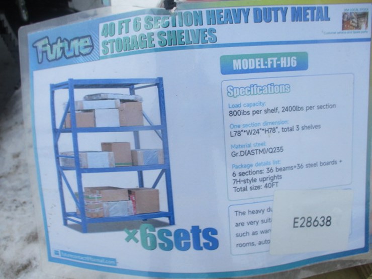 #6581-•-40-ft-6-section-heavy-duty-metal-storage-shelve-size:-l2000*w600*h2000mm*3-image-4