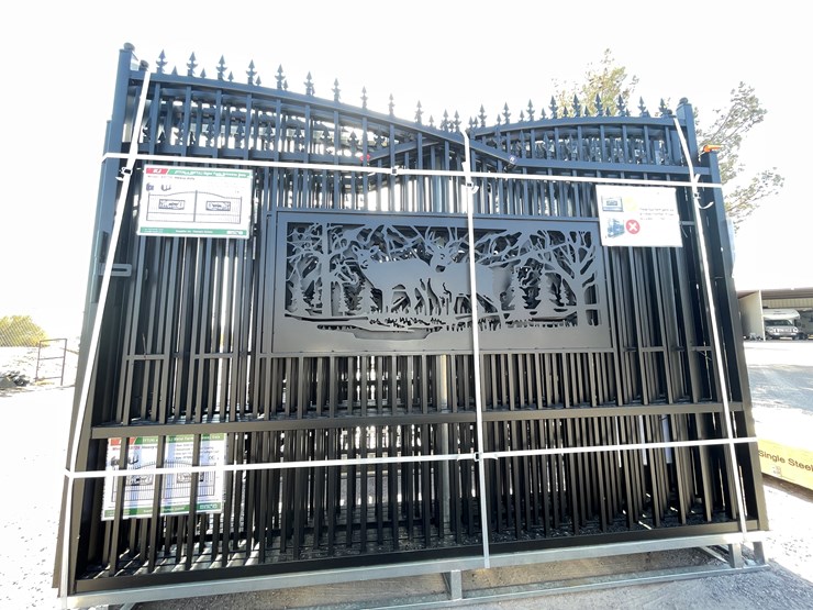 #3855-•-deer-motif-style-driveway-gates-image-2