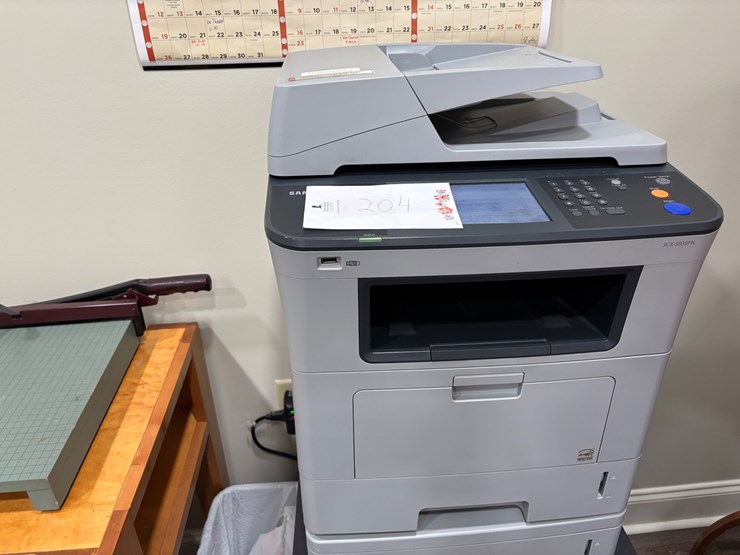 #204-•-samsung-printer-and-paper-cutter-with-table-image-3