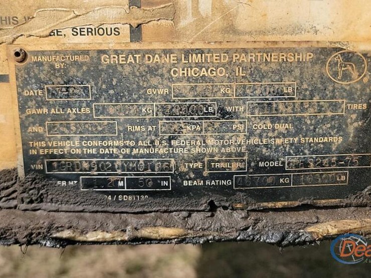 45'-75'-extendable-flatbed-trailer,-s/n-1grdm9020xm010601-image-4