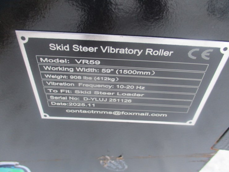 #6557-•-59"-skid-steer-vibratory-roller-working-width-:1500mm-weight-:412kg-vibration-frequency:10-20hz;-size:-1750*735*550mm-image-3
