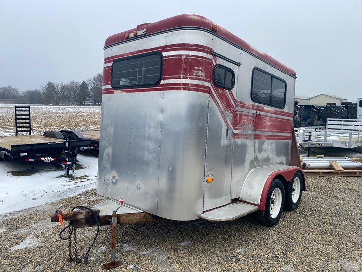 #370-•-1985-trail-et-2-horse-bumper-pull-trailer-(has-il-title)-(helenville,-wi)-image-1