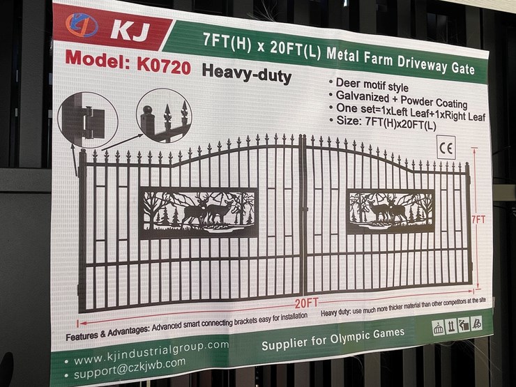 #3803-•-deer-motif-style-driveway-gates-image-1