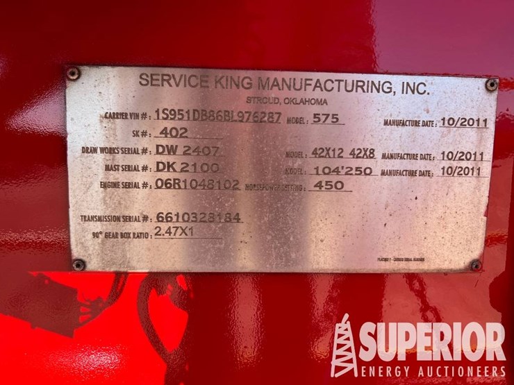 2011-service-king-575-d/d-well-service-rig,-s/n-4...-image-6