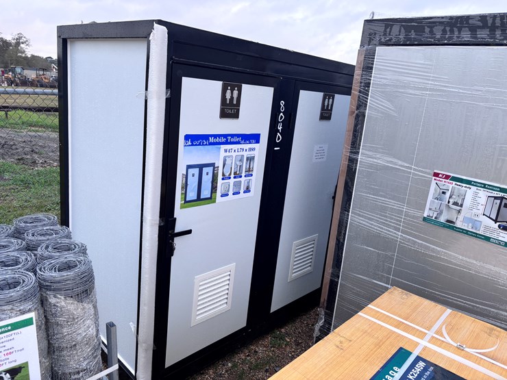 #8040-•-mobile-double-toilet-with-black-frame-image-1