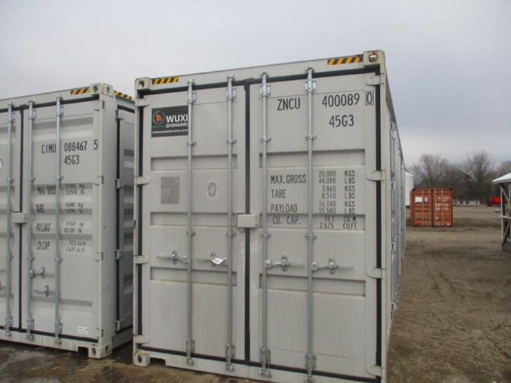 #6569-•-40'-high-cube-multi-door-container-(2)-open-side-doors,-(1)-end-door,-lock-box,-side-forklift-pockets,-one-way-shipping-image-2