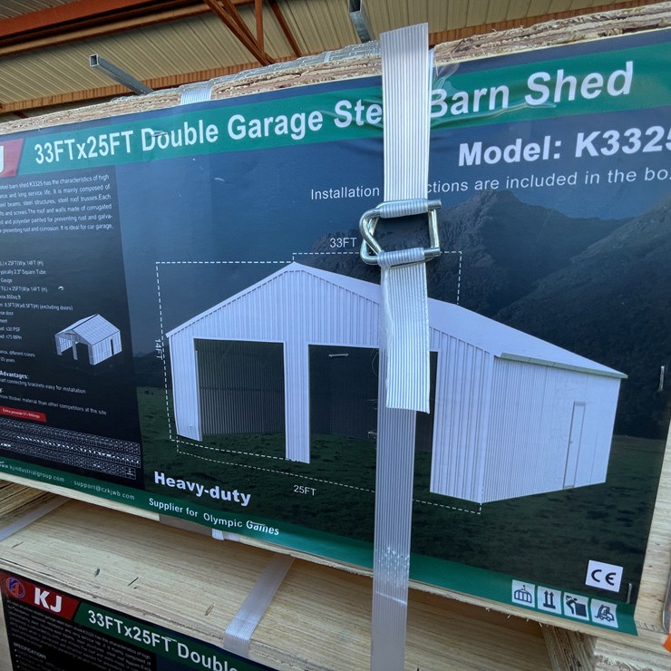#3830 • Double Garage Steel Barn