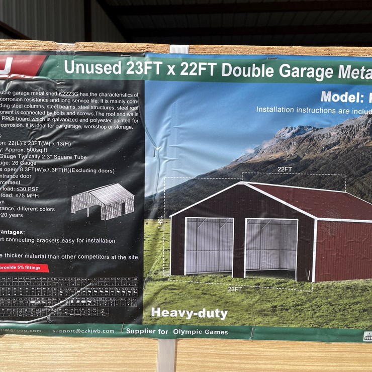 #3825 • Double Garage Metal Shed