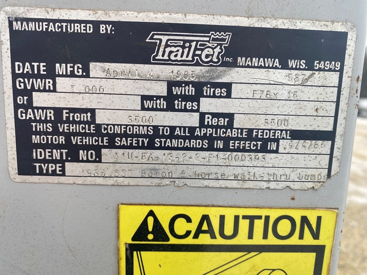 #370-•-1985-trail-et-2-horse-bumper-pull-trailer-(has-il-title)-(helenville,-wi)-image-14