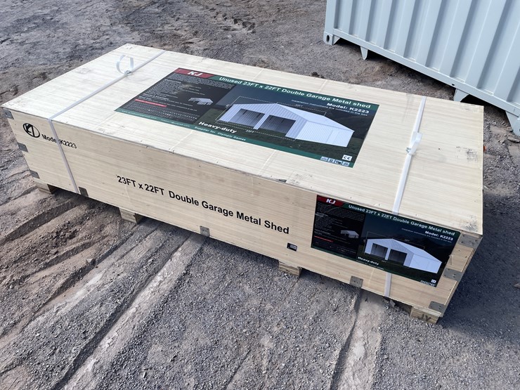 #3826-•-double-garage-metal-shed-image-2