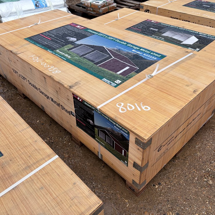 #8016 • DOUBLE GARAGE METAL SHED