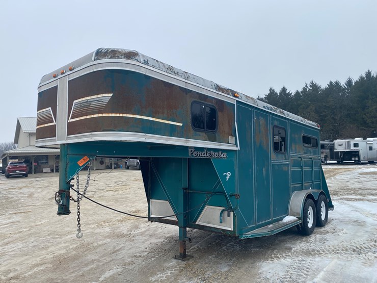 #366-•-2001-ponderosa-gooseneck-trailer-(has-wi-title)-(helenville,-wi)-image-1