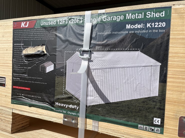 #3824-•-single-garage-metal-shed-image-1