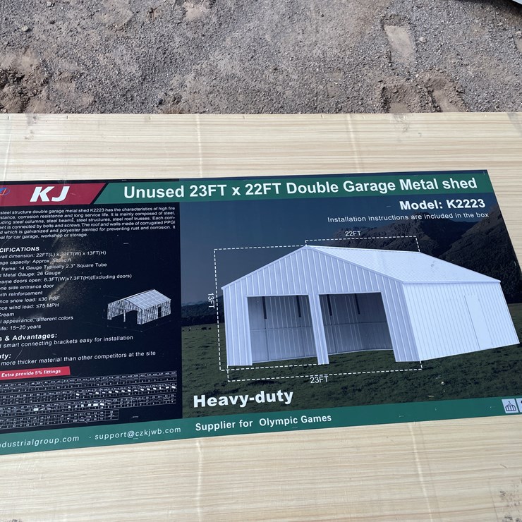 #3827 • Double Garage Metal Shed