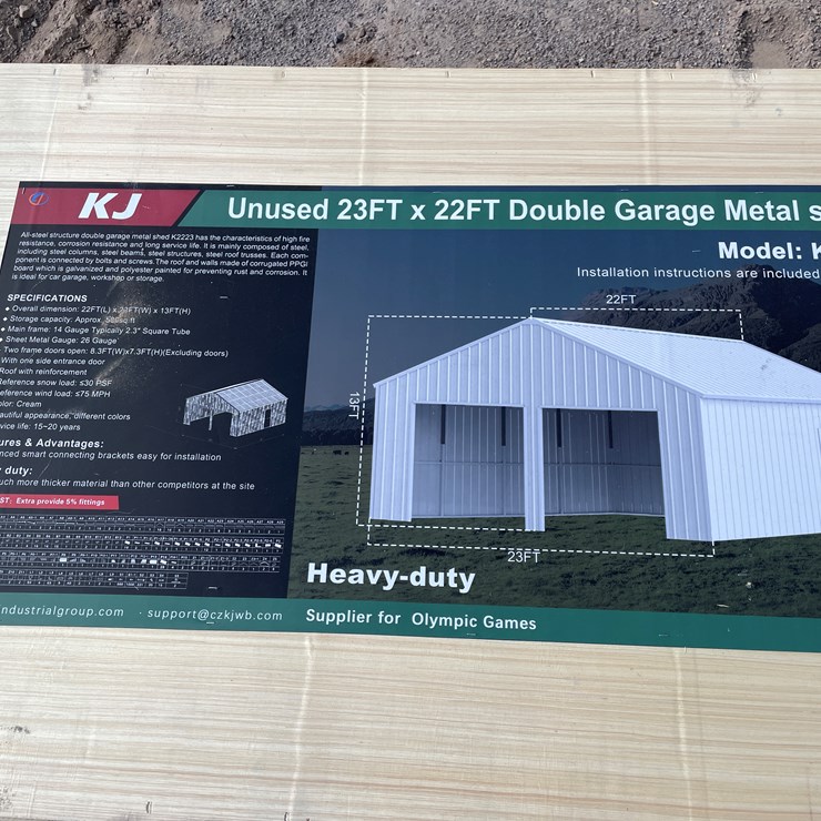#3826 • Double Garage Metal Shed