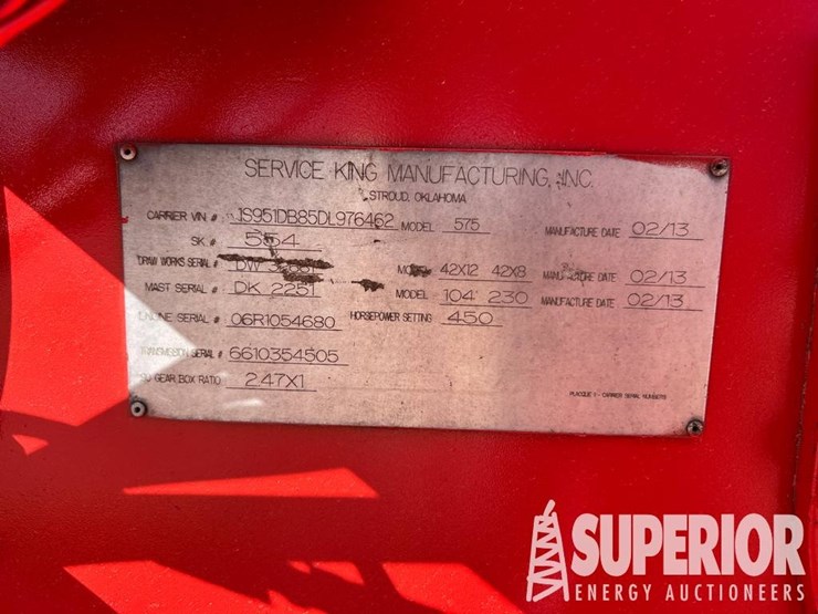 2013-service-king-575-d/d-well-service-rig,-s/n-5...-image-6