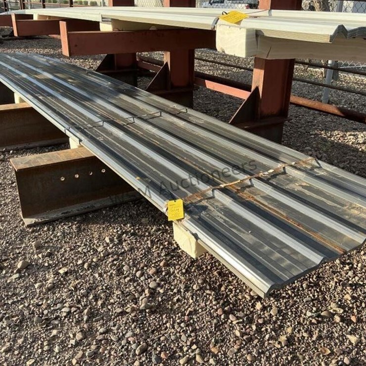 (20) 3FT X 20FT GREY METAL ROOF PANELS
