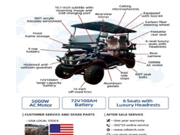 #2528-•-new-sdlgc100-six-seater-golf-cart---this-golf-cart-will-require-assembly-image-2