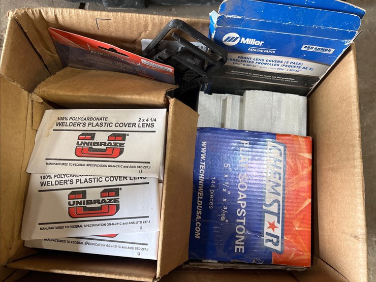#81-•-box-of-assorted-welding-shield-lensand-flat-soap-stone-image-1
