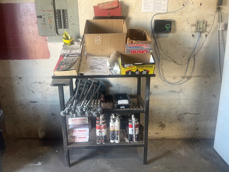 #18-•-heavy-dity-metal-shelf-with-contents-image-1