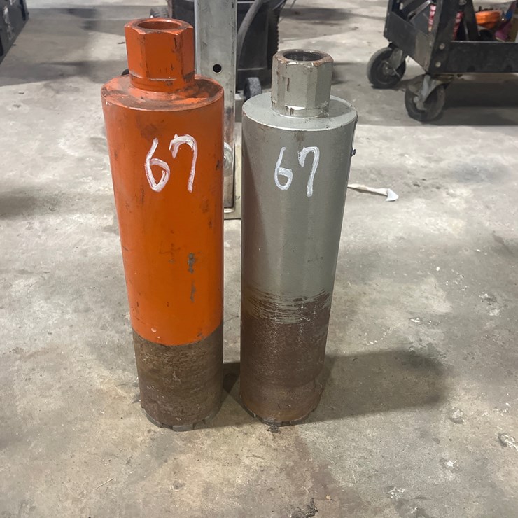 #67 • 2 CONCRETE CORE DRILL BITS