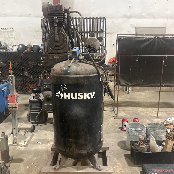 #72 • HUSKY 80 GGALLON AIR COMPRESSOR AND TANK
