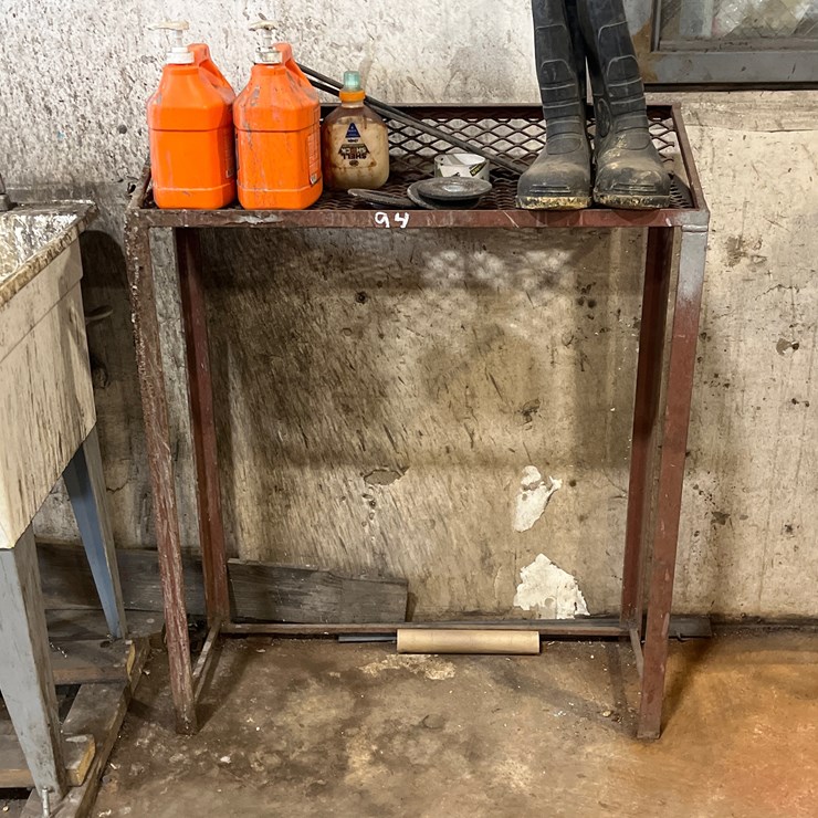 #94 • METAL SHELF WITH CONTENTS