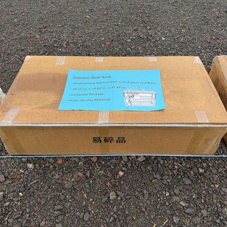 Stainless Steel Undermount Kitchen Sink with Faucet and Base