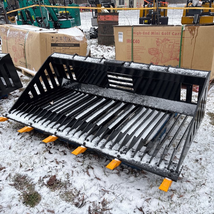 #3005 • 2025 Unused GIYI Skid Steer Rock Bucket