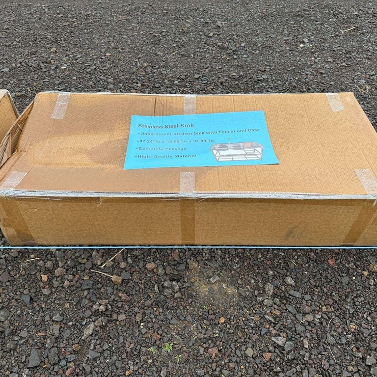 Stainless Steel Undermount Kitchen Sink with Faucet and Base