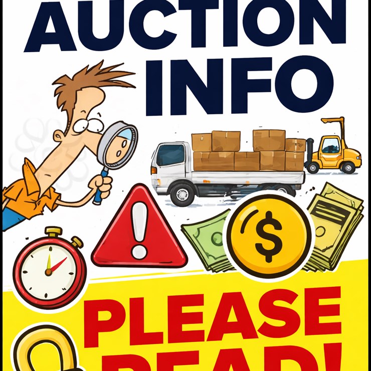 #1 • IMPORTANT AUCTION INFORMATION – PLEASE READ BEFORE BIDDING