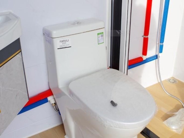 aboss 6.6'w-x-4.2'd-portable-restroom-w/-shower,-toilet,-sink-&-side-window,-unused-image-6