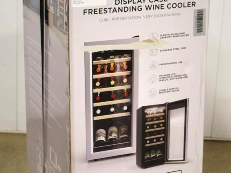tcl-13.6"w-18-bottle-freestanding-indoor-wine-cooler,-stainless-steel,-unused-image-2