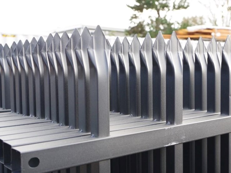 [22]-aboss-9.5'-x-6.25'-unleaded-powder-coated-wrought-iron-site-fence-panels-w/-(23)-posts-&-har...-image-4