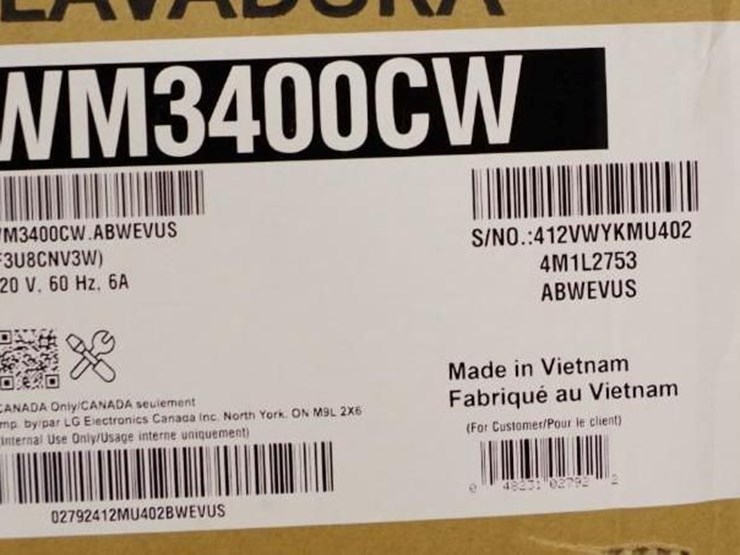 lg-high-efficiency-stackable-medium-4.5-cu.-ft.-front-load-washer-m/n-wm3400cw,-unused-image-3